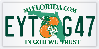FL license plate EYTG47