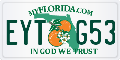 FL license plate EYTG53