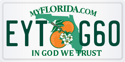 FL license plate EYTG60
