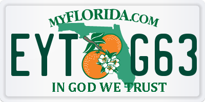 FL license plate EYTG63