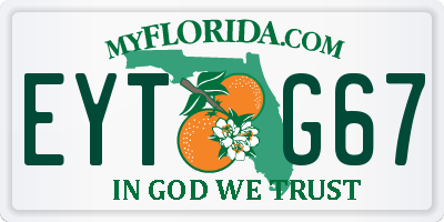 FL license plate EYTG67