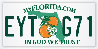FL license plate EYTG71