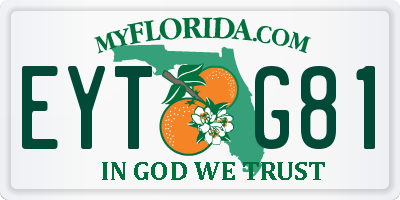 FL license plate EYTG81