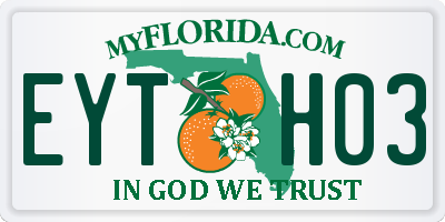 FL license plate EYTH03