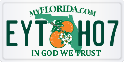 FL license plate EYTH07