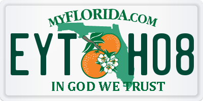 FL license plate EYTH08