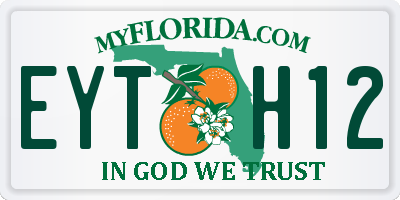 FL license plate EYTH12