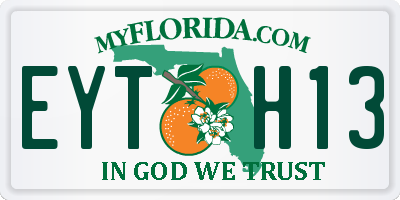 FL license plate EYTH13