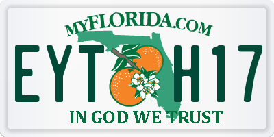 FL license plate EYTH17