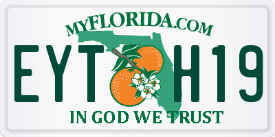 FL license plate EYTH19