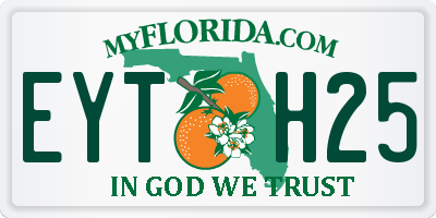 FL license plate EYTH25