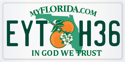 FL license plate EYTH36