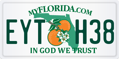 FL license plate EYTH38