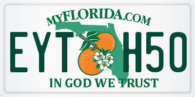 FL license plate EYTH50