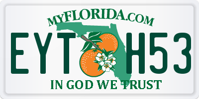 FL license plate EYTH53
