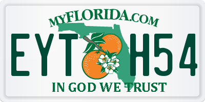 FL license plate EYTH54