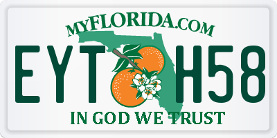 FL license plate EYTH58