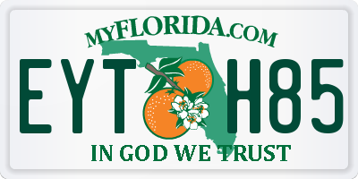 FL license plate EYTH85