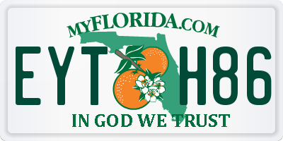 FL license plate EYTH86