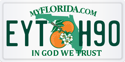 FL license plate EYTH90