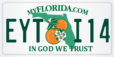 FL license plate EYTI14