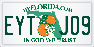 FL license plate EYTJ09