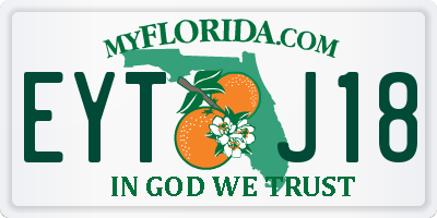 FL license plate EYTJ18