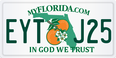 FL license plate EYTJ25
