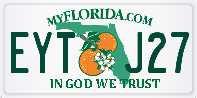 FL license plate EYTJ27