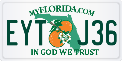 FL license plate EYTJ36
