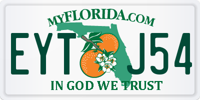 FL license plate EYTJ54