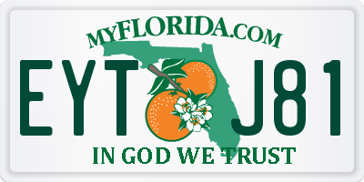 FL license plate EYTJ81