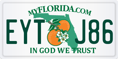 FL license plate EYTJ86