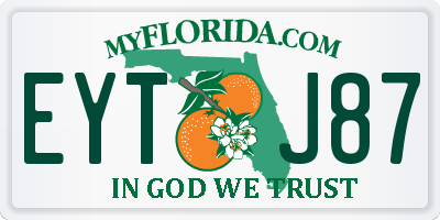 FL license plate EYTJ87