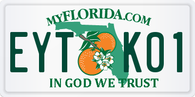 FL license plate EYTK01