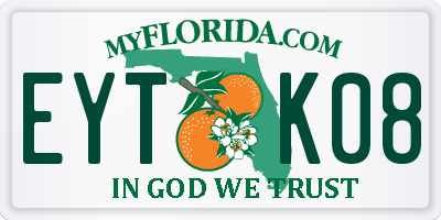 FL license plate EYTK08
