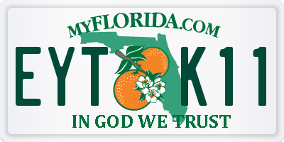 FL license plate EYTK11