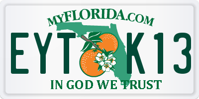 FL license plate EYTK13