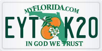 FL license plate EYTK20