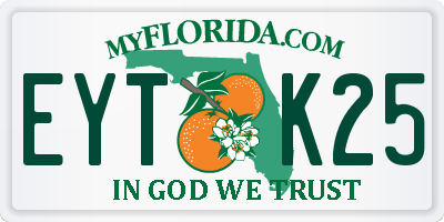 FL license plate EYTK25