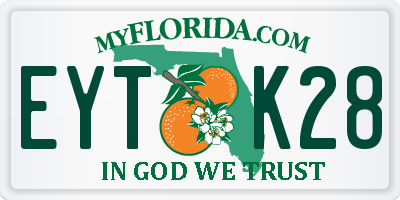 FL license plate EYTK28