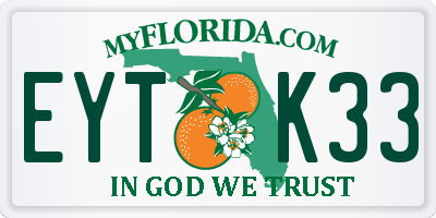 FL license plate EYTK33