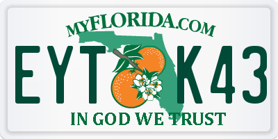 FL license plate EYTK43