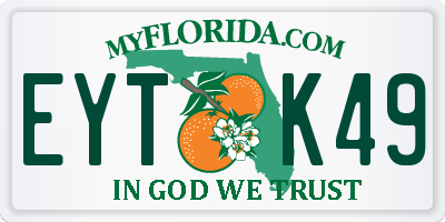 FL license plate EYTK49