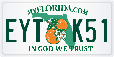 FL license plate EYTK51