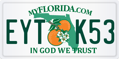 FL license plate EYTK53