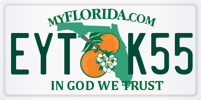 FL license plate EYTK55