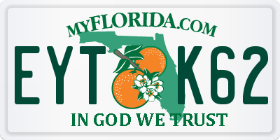 FL license plate EYTK62