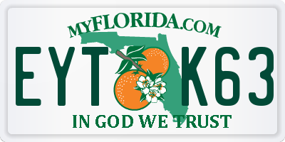 FL license plate EYTK63
