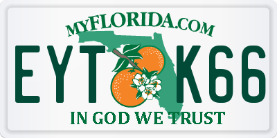 FL license plate EYTK66